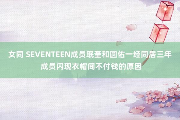 女同 SEVENTEEN成员珉奎和圆佑一经同居三年 成员闪现衣帽间不付钱的原因