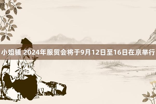 小姐骚 2024年服贸会将于9月12日至16日在京举行