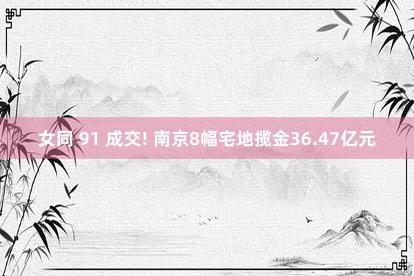 女同 91 成交! 南京8幅宅地揽金36.47亿元