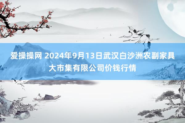 爱操操网 2024年9月13日武汉白沙洲农副家具大市集有限公司价钱行情