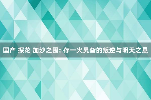 国产 探花 加沙之围: 存一火旯旮的叛逆与明天之悬