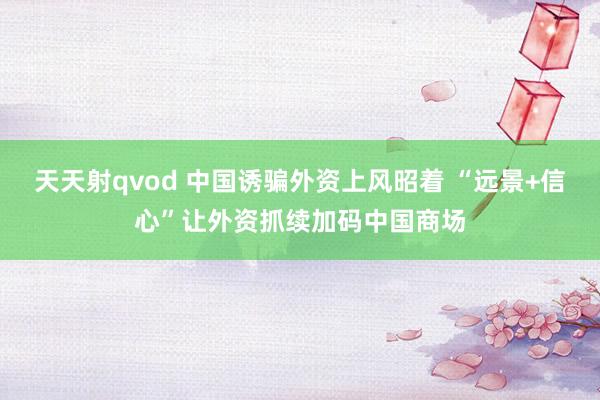 天天射qvod 中国诱骗外资上风昭着 “远景+信心”让外资抓续加码中国商场