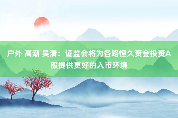 户外 高潮 吴清：证监会将为各路恒久资金投资A股提供更好的入市环境