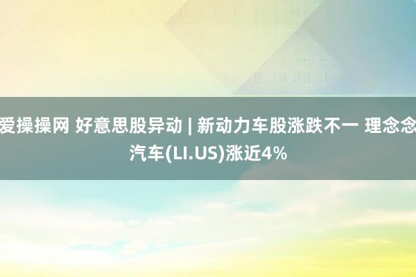 爱操操网 好意思股异动 | 新动力车股涨跌不一 理念念汽车(LI.US)涨近4%