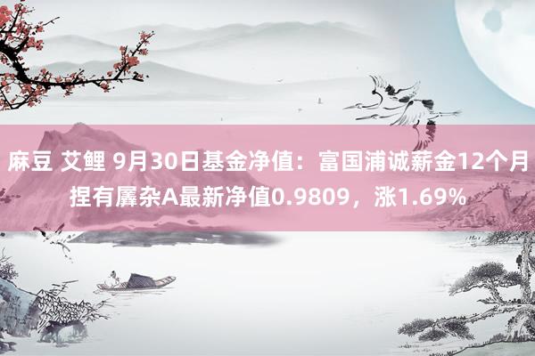 麻豆 艾鲤 9月30日基金净值：富国浦诚薪金12个月捏有羼杂A最新净值0.9809，涨1.69%