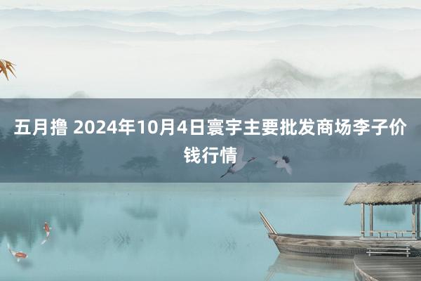 五月撸 2024年10月4日寰宇主要批发商场李子价钱行情