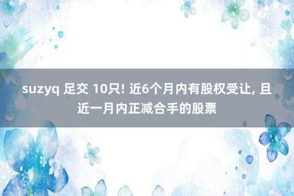 suzyq 足交 10只! 近6个月内有股权受让， 且近一月内正减合手的股票