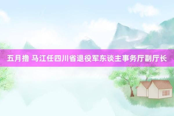 五月撸 马江任四川省退役军东谈主事务厅副厅长