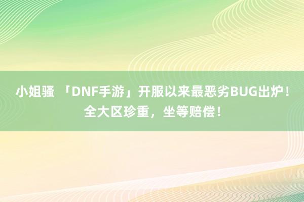 小姐骚 「DNF手游」开服以来最恶劣BUG出炉！全大区珍重，坐等赔偿！