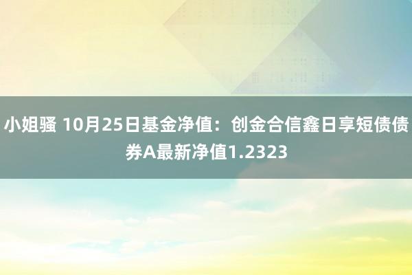 小姐骚 10月25日基金净值：创金合信鑫日享短债债券A最新净值1.2323