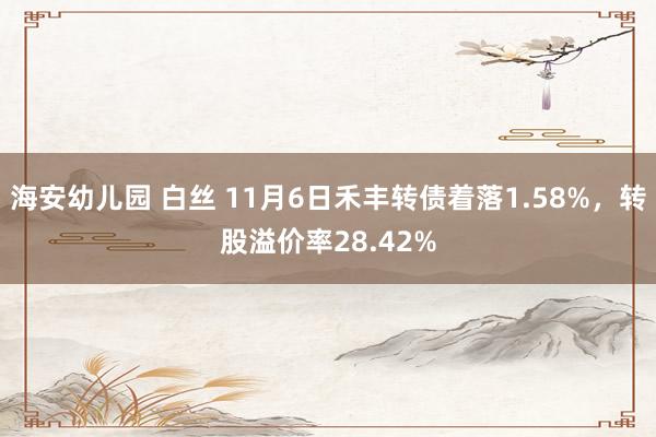 海安幼儿园 白丝 11月6日禾丰转债着落1.58%，转股溢价率28.42%