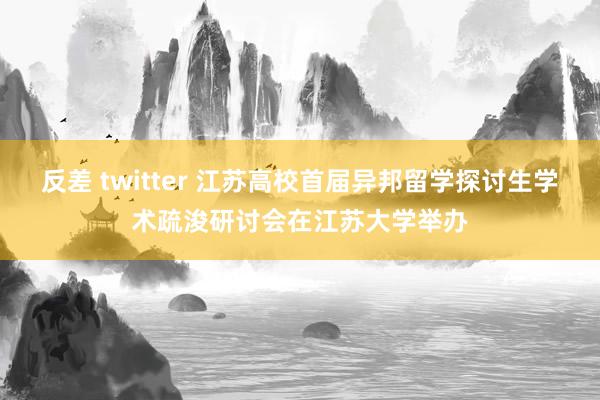 反差 twitter 江苏高校首届异邦留学探讨生学术疏浚研讨会在江苏大学举办