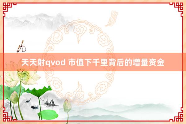 天天射qvod 市值下千里背后的增量资金