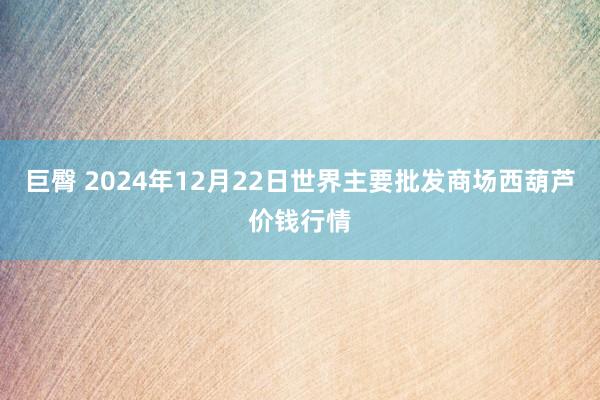 巨臀 2024年12月22日世界主要批发商场西葫芦价钱行情