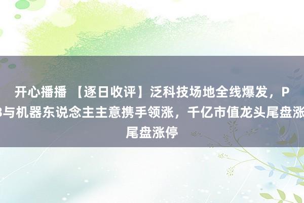 开心播播 【逐日收评】泛科技场地全线爆发，PCB与机器东说念主主意携手领涨，千亿市值龙头尾盘涨停